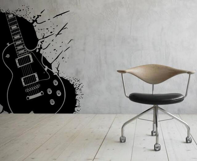 Guitar Wall Decal Vinyl Sticker Musical Instrument Home Interior Removable Bedroom Decor - 1Gtr - image 1