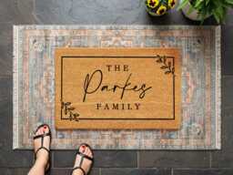 Personalised Family Welcome Mat - Custom Name Design - thumbnail 1
