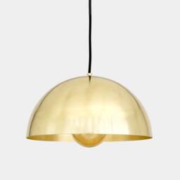 Maua Mid-Century Brass Dome Pendant Light 12'' Ip20