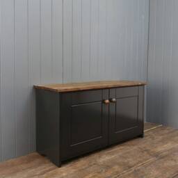 Cupboard With Storage Shelves & Panel Style Soft Close Doors. Shoe Rack Cabinet Bench Shelf For Hallway Living Dining Room Or Study - thumbnail 2