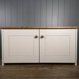 Cupboard With Storage Shelves & Panel Style Soft Close Doors. Shoe Rack Cabinet Bench Shelf For Hallway Living Dining Room Or Study - thumbnail 3