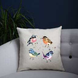 Birds Cushion , Scatter Garden Throw Pillow Robin Home Decor Room - Print Nanny Nanna Grandma - thumbnail 3