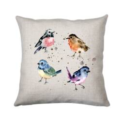 Birds Cushion , Scatter Garden Throw Pillow Robin Home Decor Room - Print Nanny Nanna Grandma - thumbnail 2