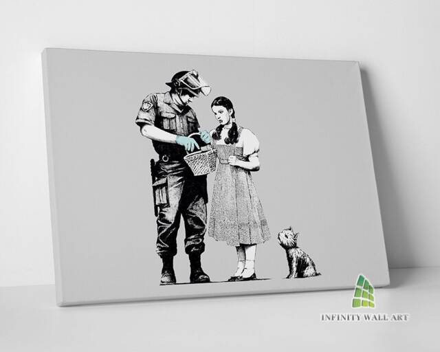 Dorothy Police Search Graffiti Canvas Art Wall Print Picture Banksy Style Home Decor -C846 - image 1