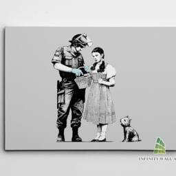 Dorothy Police Search Graffiti Canvas Art Wall Print Picture Banksy Style Home Decor -C846 - thumbnail 2