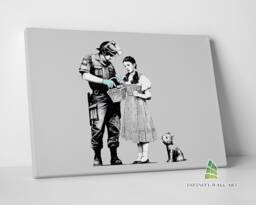 Dorothy Police Search Graffiti Canvas Art Wall Print Picture Banksy Style Home Decor -C846 - thumbnail 1