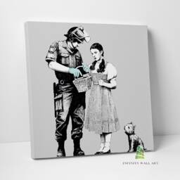 Dorothy Police Search Graffiti Canvas Art Wall Print Picture Banksy Style Home Decor -C846 - thumbnail 3