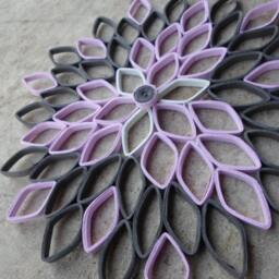 Handmade Dahlia Flower Wall Art Geometric Ombr?? Paper Quilling - thumbnail 2