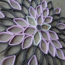 Handmade Dahlia Flower Wall Art Geometric Ombr?? Paper Quilling - thumbnail 3