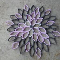 Handmade Dahlia Flower Wall Art Geometric Ombr?? Paper Quilling - thumbnail 4