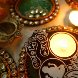 Diwali Candle Holder Diya From India, Maa Lakshmi Gift For Him Her, Goddesses Lakshmi Wooden Holder, Ethnic, Eco Friendly - thumbnail 4