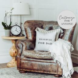 Personalized Reserved For Dad Pillow Cover - Father's Day Gift For Custom Grandpa Him 20x20 18x18 - thumbnail 1