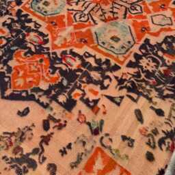 Persian Kantha Quilt Handmade Vintage Cotton Bedspread Reversible Throw Blanket Boho Style Home Accent - thumbnail 2