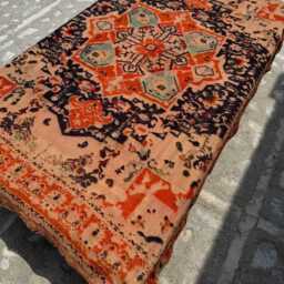 Persian Kantha Quilt Handmade Vintage Cotton Bedspread Reversible Throw Blanket Boho Style Home Accent - thumbnail 3