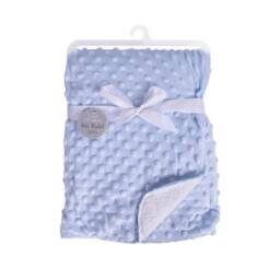 Personalised Baby Blanket Embroidered Soft Bubble Girl Boy Name & Feet - thumbnail 3