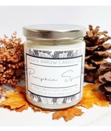 7 Oz Natural Soy Candle Pumpkin Spice Scented - Jar Fall Scents Autumn