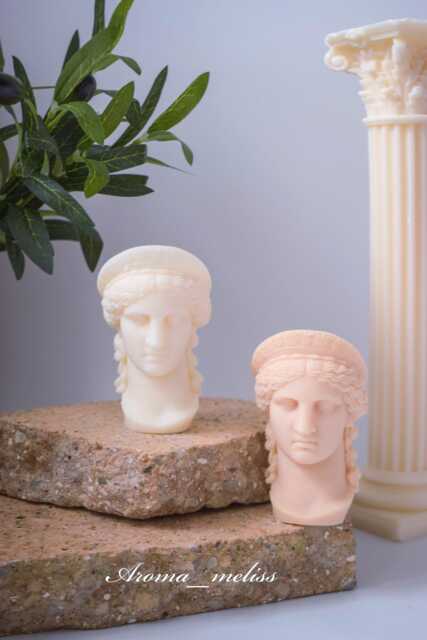 Hera Greek Goddess Candle Handcrafted Soy Beeswax Blend Sculpture - image 1