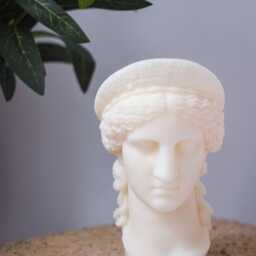 Hera Greek Goddess Candle Handcrafted Soy Beeswax Blend Sculpture - thumbnail 2