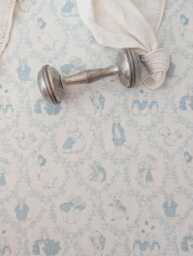 Peter Rabbit Baby Crib Sheet Or Changing Pad Cover, Blue Cotton - thumbnail 1