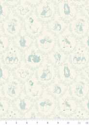 Peter Rabbit Baby Crib Sheet Or Changing Pad Cover, Blue Cotton - thumbnail 2