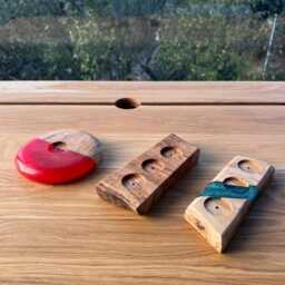 Tealight Holder Oak - Candle Table Decoration Solid Wood Wedding Gift Birthday Christmas Decoration - thumbnail 3