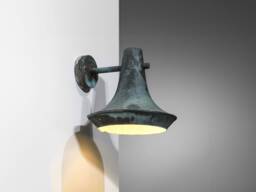 Unique Industrial Copper Wall Sconce, Scandinavian Swedish Light, Green Patina Indoor Outdoor Sconce Lighting, Entryway Lamp