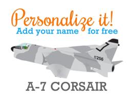A-7 Corsair Fabric Wall Decal Vietnam War Airplane, Marines, Fighter Bomber Military Decor
