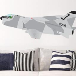 A-7 Corsair Fabric Wall Decal Vietnam War Airplane, Marines, Fighter Bomber Military Decor - thumbnail 2