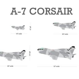 A-7 Corsair Fabric Wall Decal Vietnam War Airplane, Marines, Fighter Bomber Military Decor - thumbnail 3