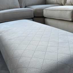 Handmade Creamy Off White Stitched Ottoman Bench, Chesterfield Storage - thumbnail 3