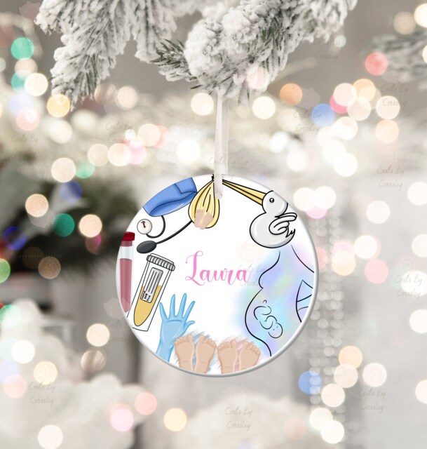 Midwife Bauble, Midwife Christmas Decoration, Gift, Student, Themed Gift For Her