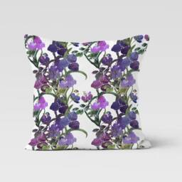 Modern Multicolored Cushion Cover/Housewarming Pillow Case/Floral Living Room Cover/Colorful Throw Pillow/Pink, Purple Case - thumbnail 3