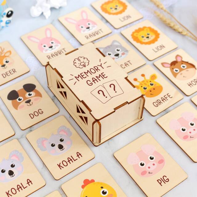 Wooden Animal Matching Game Montessori Learning Toy - image 1
