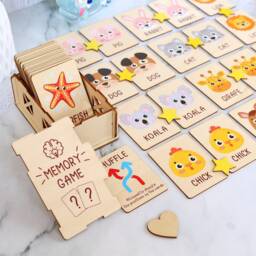 Wooden Animal Matching Game Montessori Learning Toy - thumbnail 3