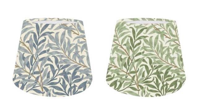 Willow Bough Empire Lampshade, Azure/Sage Floral Decor, Handmade in Uk, Home Decor - image 1