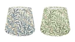 Willow Bough Empire Lampshade, Azure/Sage Floral Decor, Handmade in Uk, Home Decor