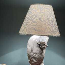 Willow Bough Empire Lampshade, Azure/Sage Floral Decor, Handmade in Uk, Home Decor - thumbnail 2