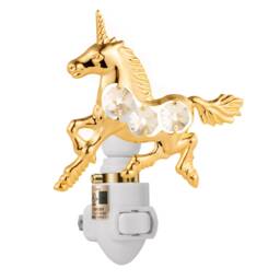 24K Gold Plated Unicorn Handcrafted Luxury Night Light Decorated Swarovski Crystals Bedroom Bathroom Kids Room Kitchen Gift Premium Decor