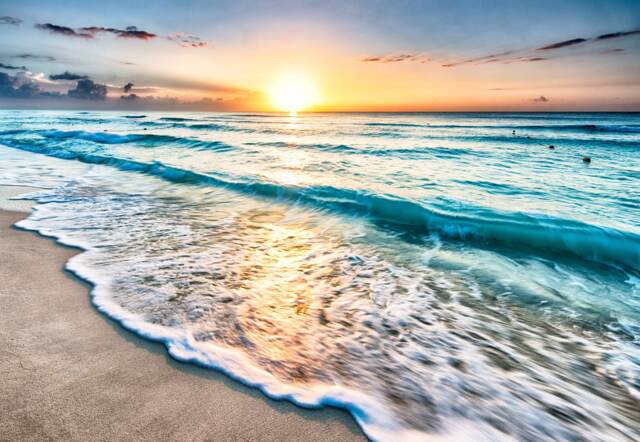 Sunset Beach Sea Wall Decal, Ocean Murals Wall Decor, Vinyl Decals, Stickers, Peel & Stick Vinyl N50 - image 1
