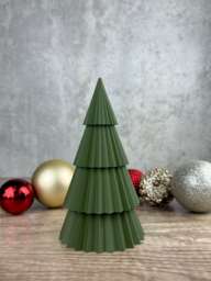 3D Printed Mini Christmas Tree Green Pla Festive Decor - thumbnail 1