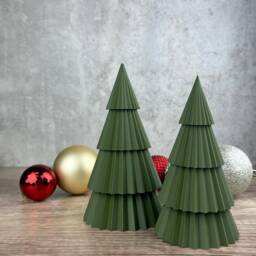 3D Printed Mini Christmas Tree Green Pla Festive Decor - thumbnail 3