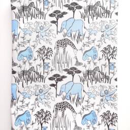 Baby Blanket - Luxurious Cotton & Plush For Newborn Nursery, Stroller & Car Cute Safari Animals - thumbnail 3