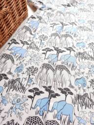 Baby Blanket - Luxurious Cotton & Plush For Newborn Nursery, Stroller & Car Cute Safari Animals - thumbnail 1