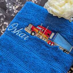 Personalised Bath Towel With Track/Embroidered Cotton Towel - thumbnail 4