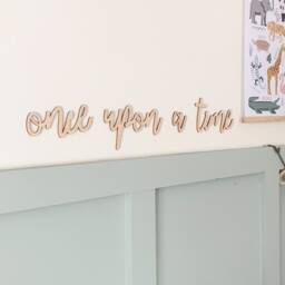 Once Upon A Time Sign, Wall Lettering, Nursery Quote, Wooden Nursery/Playroom Decor, Art, Bedroom Decor - thumbnail 3