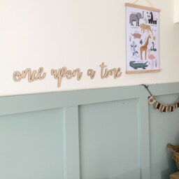 Once Upon A Time Sign, Wall Lettering, Nursery Quote, Wooden Nursery/Playroom Decor, Art, Bedroom Decor - thumbnail 1