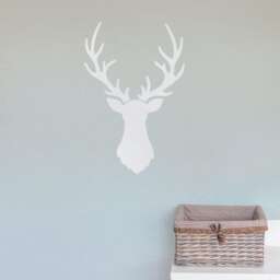 Deer Head Wall Art Stencil - Better Than Decals Great For Diy Nursery Decor - thumbnail 2