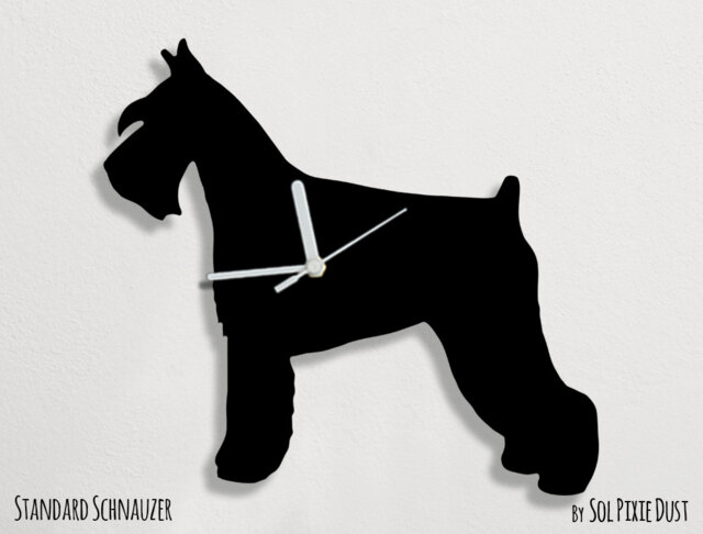 standard Schnauzer Dog - Wall Clock Silhouette - image 1