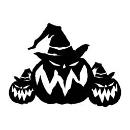 Halloween Window Sticker Pumpkin Decal Home Shop Retail Display Vinyl - thumbnail 3