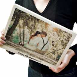 Custom Photo Wood Plaque, Rustic Anniversary Gift, Personalized Couple Wall Art - thumbnail 2